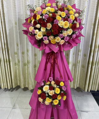 Tràng hoa tươi MS07