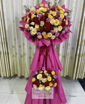 Tràng hoa tươi MS07